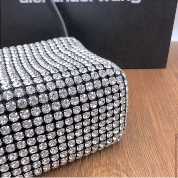 Alexander Wang Women Heiress Medium Pouch In Crystal Mesh